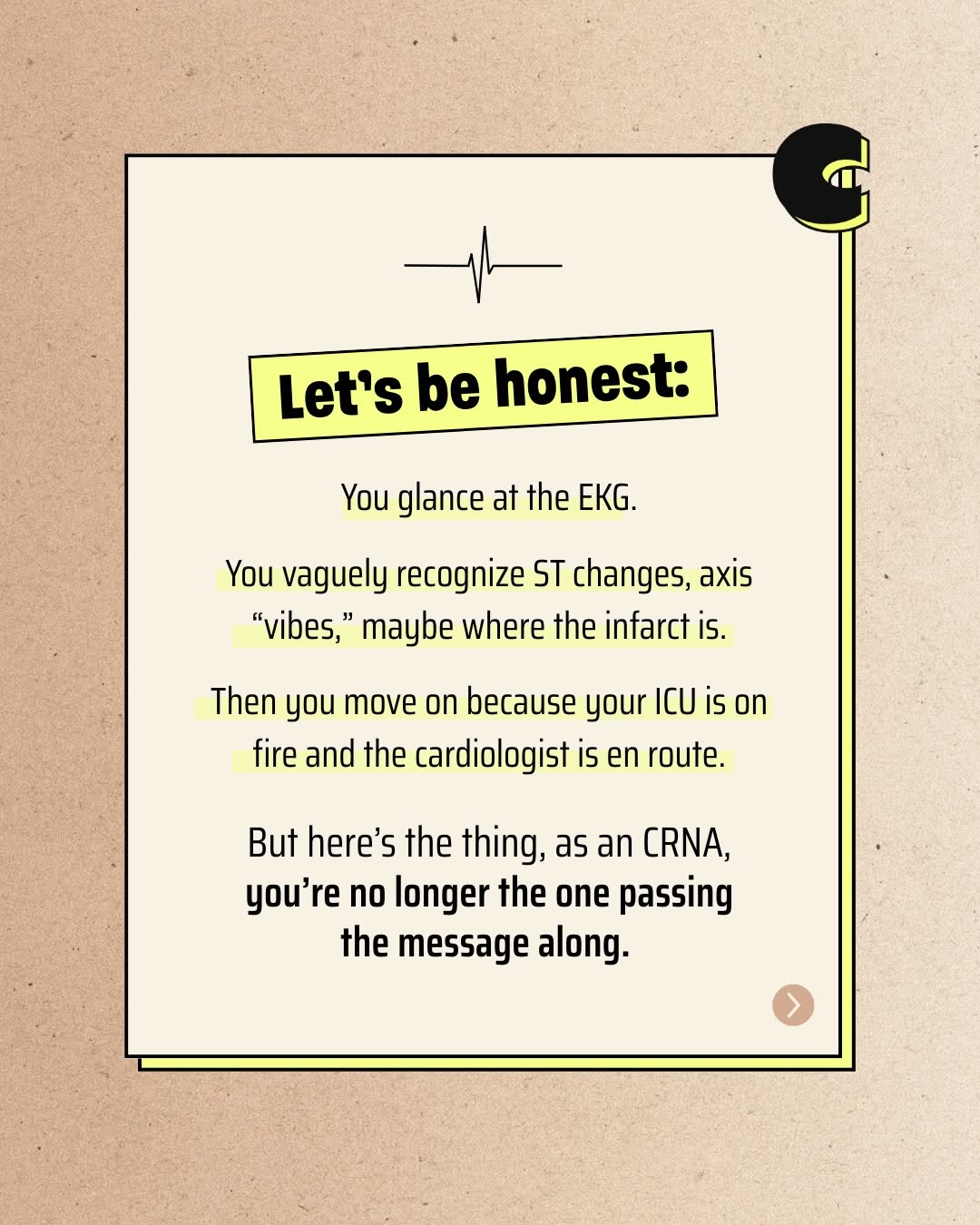 Let's be honest: You glance at the EKG. You vaguely recognize ST changes, axis "